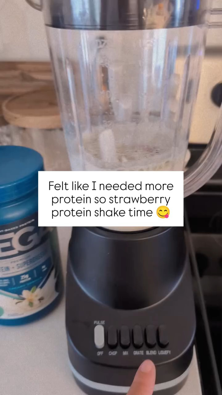 Strawberry Protein Shake with Supergreens- Vega 

#LTKfitnessgoals #LTKfoodie #LTKmomlife