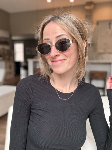 Use promo code JENNAMC10 to save on these Amazon designer inspired sunglasses! Women’s sunnies look for less gold and black aesthetic   