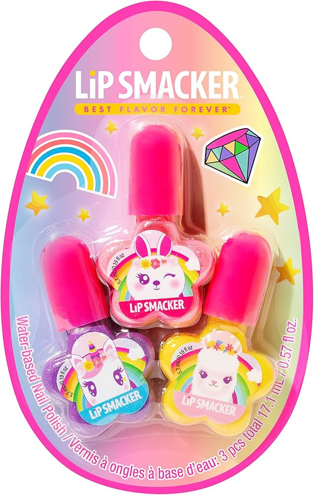 Lip Smacker Nail Polish, 3 Moisturizing, Smoothing Soft Shine, Hydrating & Protecting Fun Flavors... | Amazon (US)
