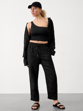 Retreat High Rise Linen Ankle Pant | Athleta