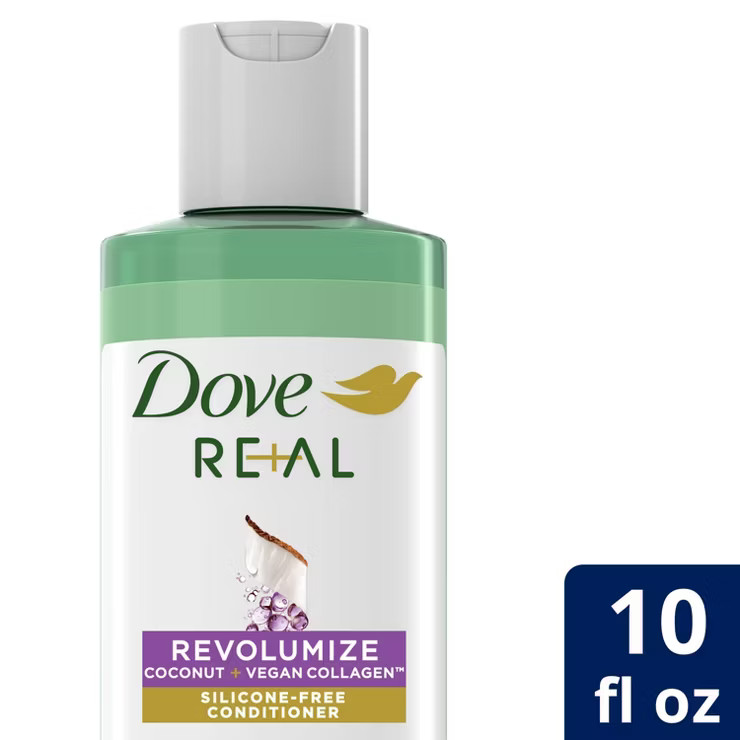 Dove Beauty Real Revolumize Coconut & Vegan Collagen Silicone-Free Conditioner - 10 fl oz | Target