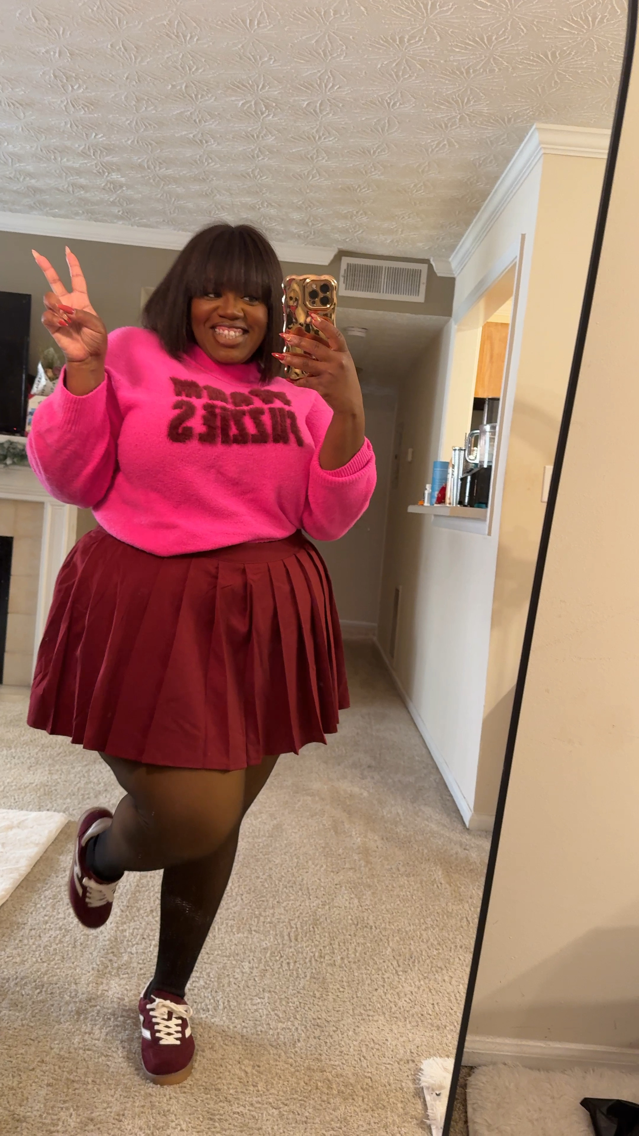 Saying goodbye to 2025. What a crazy year. But still here for all outfit needs 🫶🏽

Top: actually old target purchase 

#LTKPlusSize #LTKSaleAlert #LTKootd