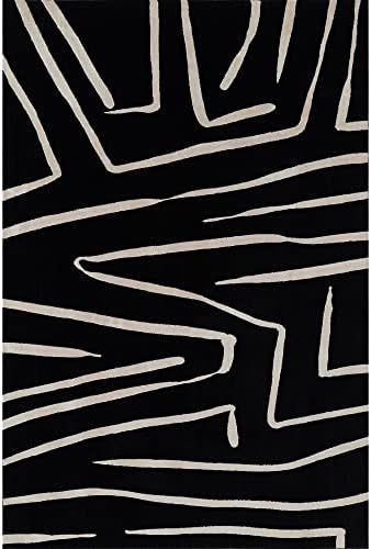 Momeni Noho Polyester Area Rug, Black, 5'3" X 7'6" | Amazon (US)