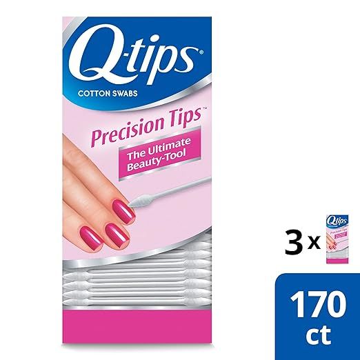 Q-tips Cotton Swabs, Precision Tip, 170 Count (Pack of 3) | Amazon (US)