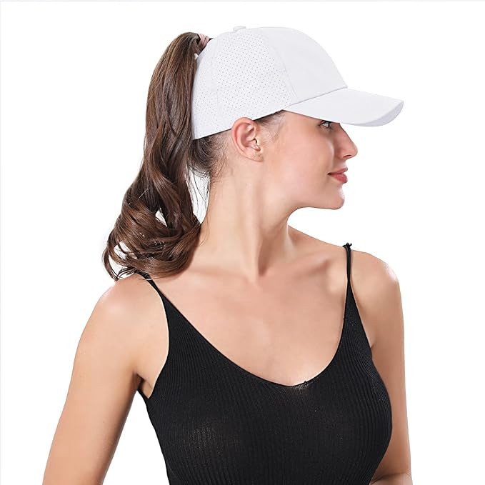 New Upgraded Women Criss Cross Hat High Ponytail Baseball Caps Adjustable High Messy Bun Ponycap ... | Amazon (US)