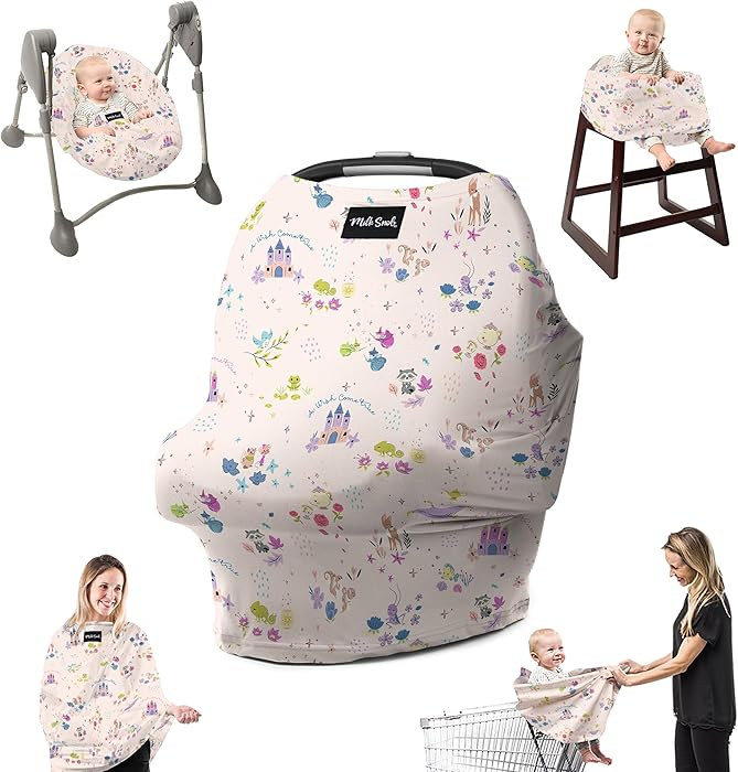 Milk Snob Disney's A Wish Come True 5-in-1 Baby Cover, Breastfeeding, Car Seat, Carrier, Stroller... | Amazon (US)