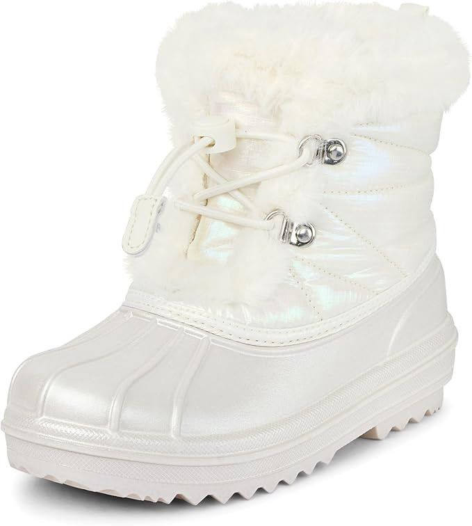 The Children's Place Girls' Faux Fur Trim Winter Snow Boots | Amazon (US)