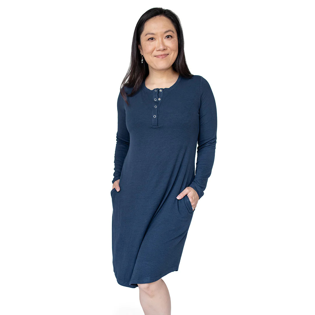 Betsy Ribbed Bamboo Nursing & Maternity Nightgown | Kindred Bravely
