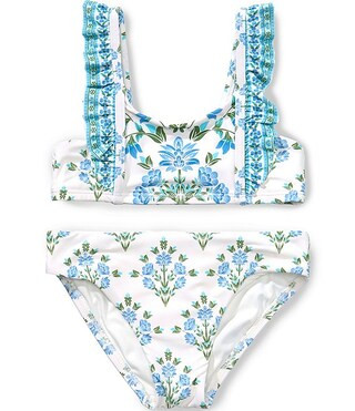 Big Girls Ruffle Bralette 2-Piece Swimsuit | Dillard's