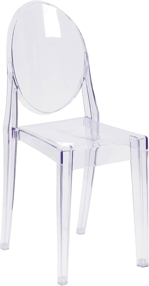 Flash Furniture Cheryl Ghost Side Chair in Transparent Crystal | Amazon (US)