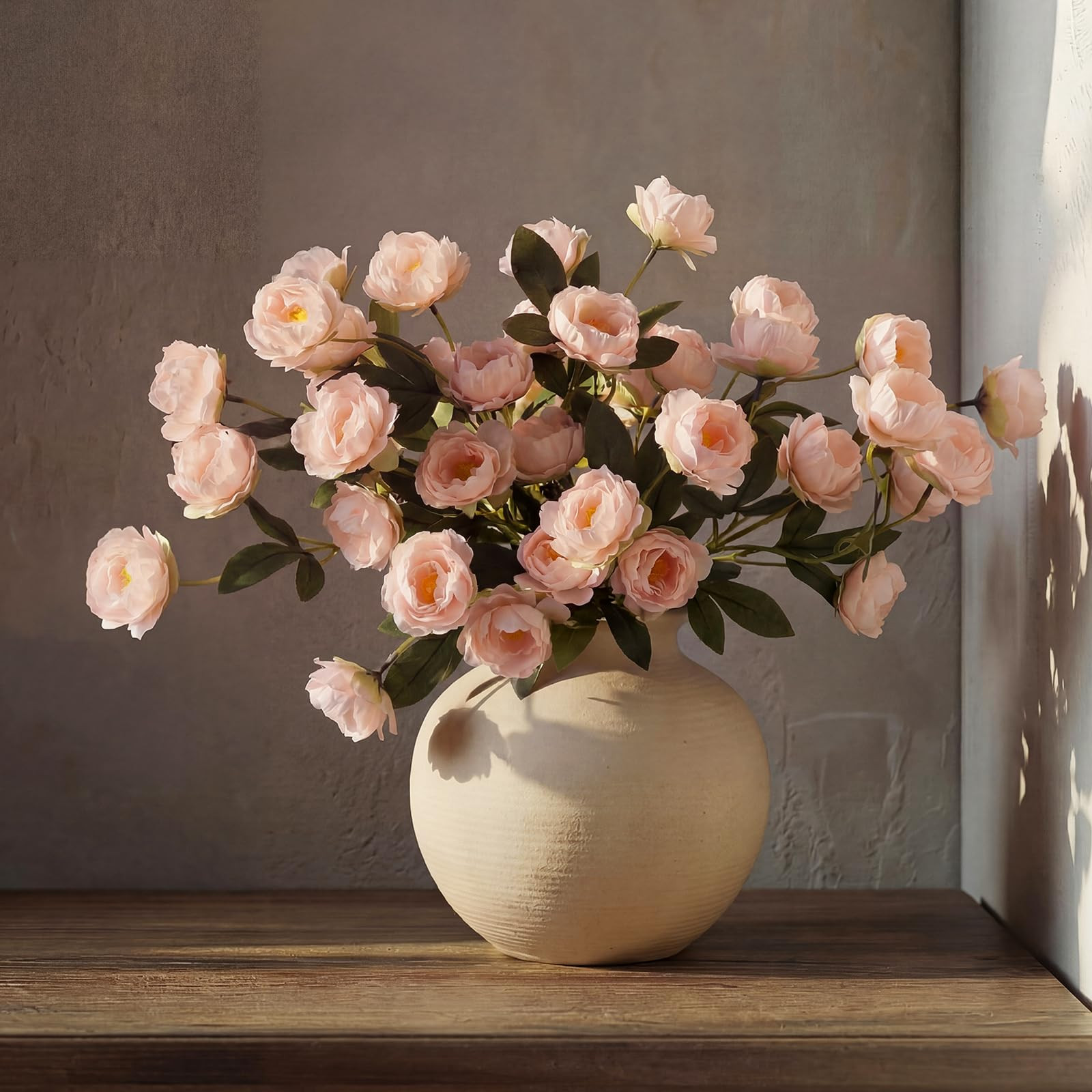 6 Pack 32" Artificial Peonies Flowers for Vase(Vase Not Included)-6 Stems Faux Peony with 42 Silk... | Amazon (US)