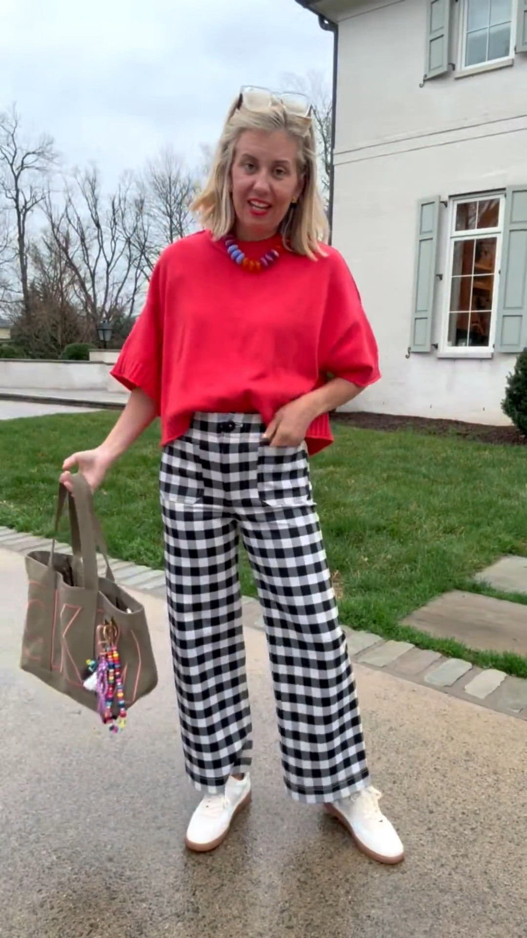 The perfect knit pants for errands, travel, luncheon or even dress them up with heels! 
Sweater - xs 
Pants- 26
Sneaker - 8 tts
Medium size tote

*Use code CATHERINE20 3/6-3/9 to save 20% when you spend $100+

#LTKootd #LTKmomlife #LTKSpringSale
