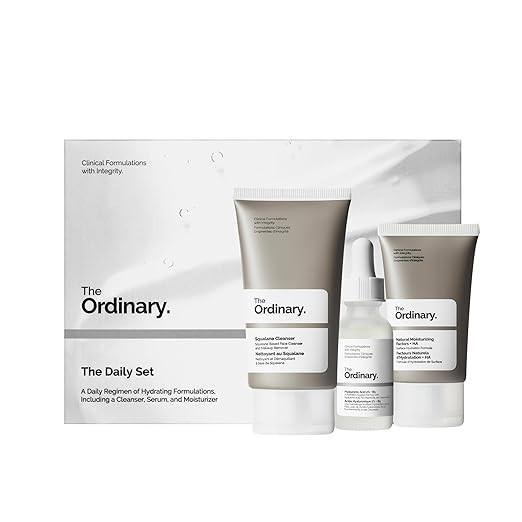 The Ordinary The Daily Set, Daily Skincare Routine with Squalane Cleanser, Hyaluronic Acid 2% + B... | Amazon (US)