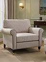 Dusk Sicily Armchair - Chocolate Stripe | Very (UK)