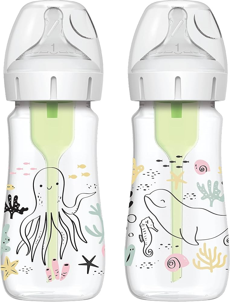 Dr. Brown’s Natural Flow® Anti-Colic Options+™ Wide-Neck Baby Bottle Designer Edition Bottle... | Amazon (US)