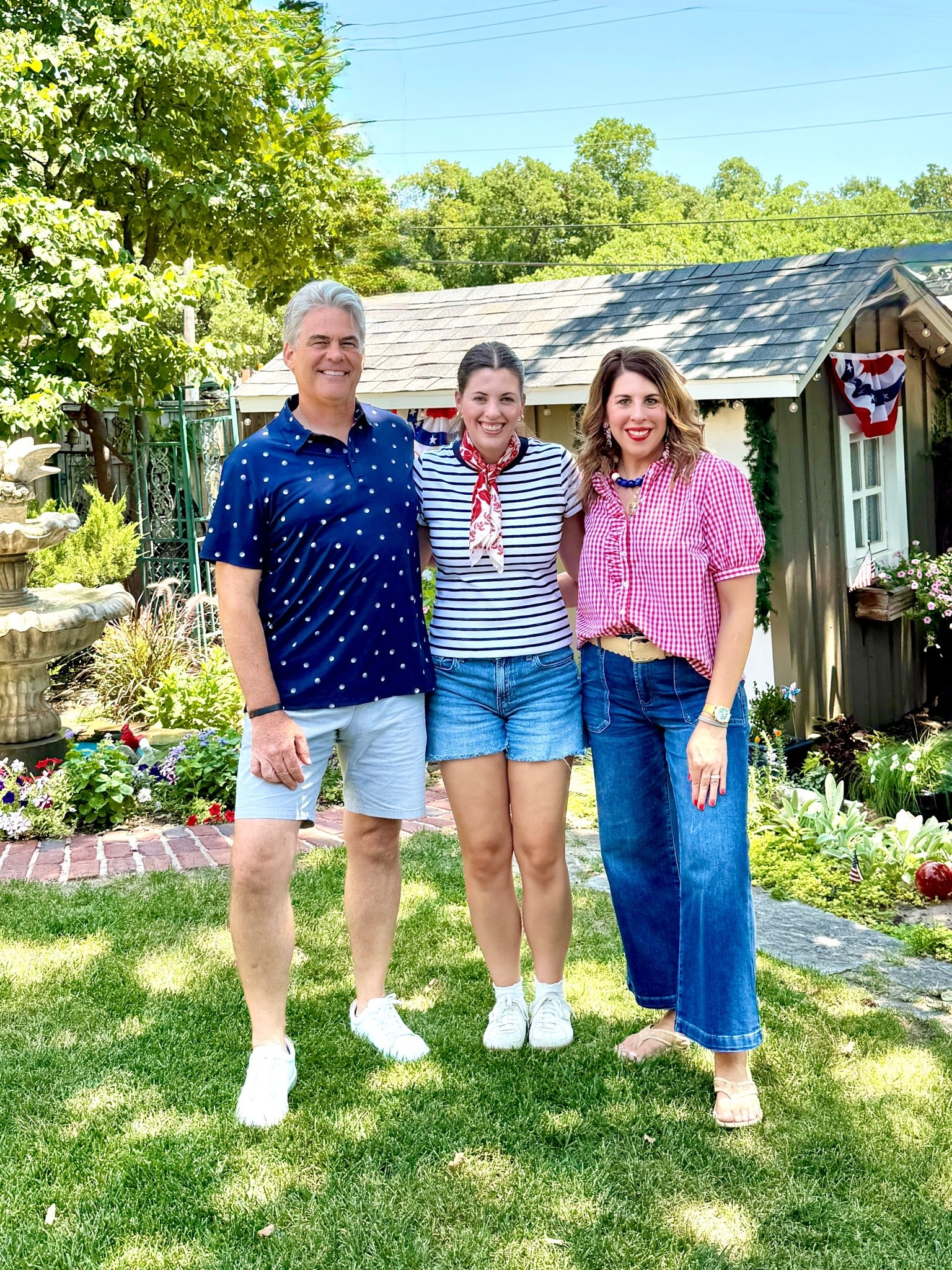 Under $20 golf shirts that Ray likes, cute snug tee and similar scarves my daughter is wearing, my cotton gingham ruffle top! ❤️🤍💙

#LTKootd #LTKMens #LTKOver40
