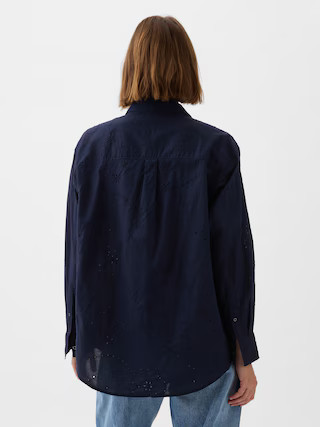 Eyelet Big Shirt | Gap (US)