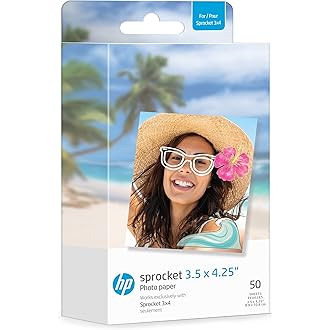 HP Sprocket 2.3 x 3.4" Premium Zink Sticky Back Photo Paper (20 Sheets) Compatible with HP Sprock... | Amazon (US)