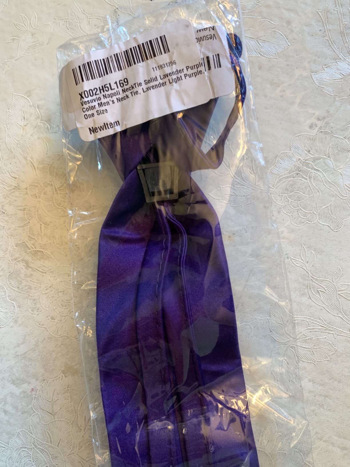 Vesuvio Napoli NeckTie Solid Lavender Purple Color Men's Neck Tie, Lavender Light Purple, One Siz... | Amazon (US)