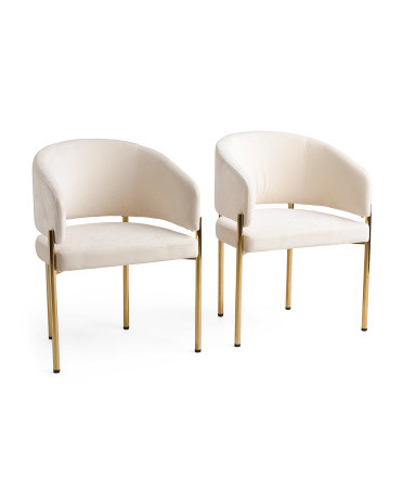 Set Of 2 Isa Velvet Dining Chairs | TJ Maxx