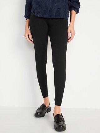 High-Waisted Jersey Ankle Leggings For Women | Old Navy (US)