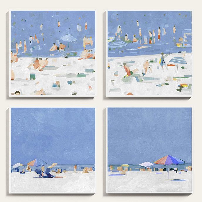 A Day At The Beach Framed Art Print Series | Ballard Designs, Inc.