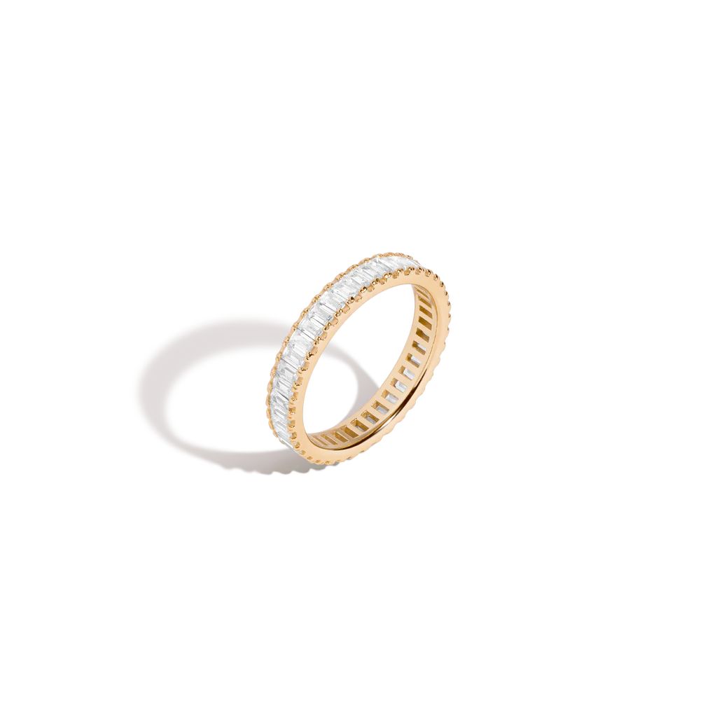 White Sapphire Baguette Eternity Ring | AUrate New York