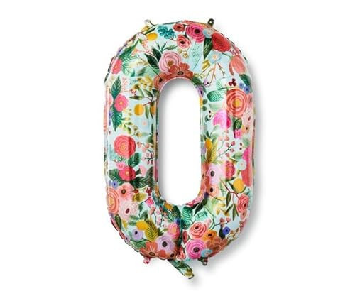 RIFLE PAPER CO. Garden Party Full Color Mylar Numbered Balloon (40" L, Decoration for Events, Celebrations, Holidays and Parties, Stylish Pattern) #0 | Amazon (US)