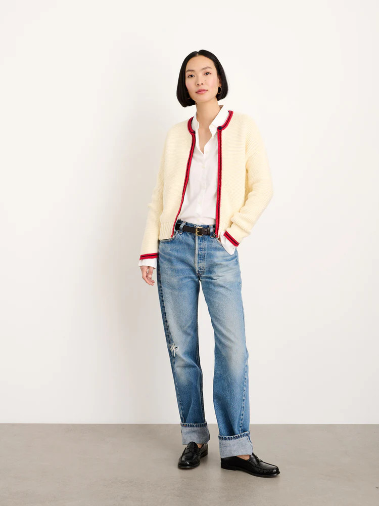 Fred Zip Cardigan in Cotton | Alex Mill