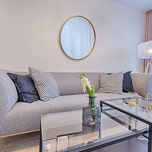 Gold Circle Wall Mirror 24 Inch Round Wall Mirror for Entryways, Washrooms, Living Rooms and More... | Amazon (US)