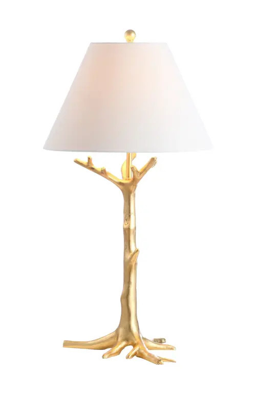 JONATHAN Y Galen 33.5"" Resin LED Table Lamp, Gold in Gold Leaf at Nordstrom | Nordstrom