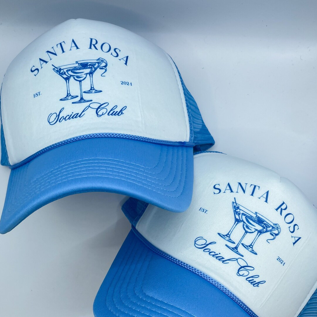 Custom Coastal Cocktail Bachelorette Hats Custom Beach Bachelorette Trucker Hat Social Club Luxur... | Etsy (US)