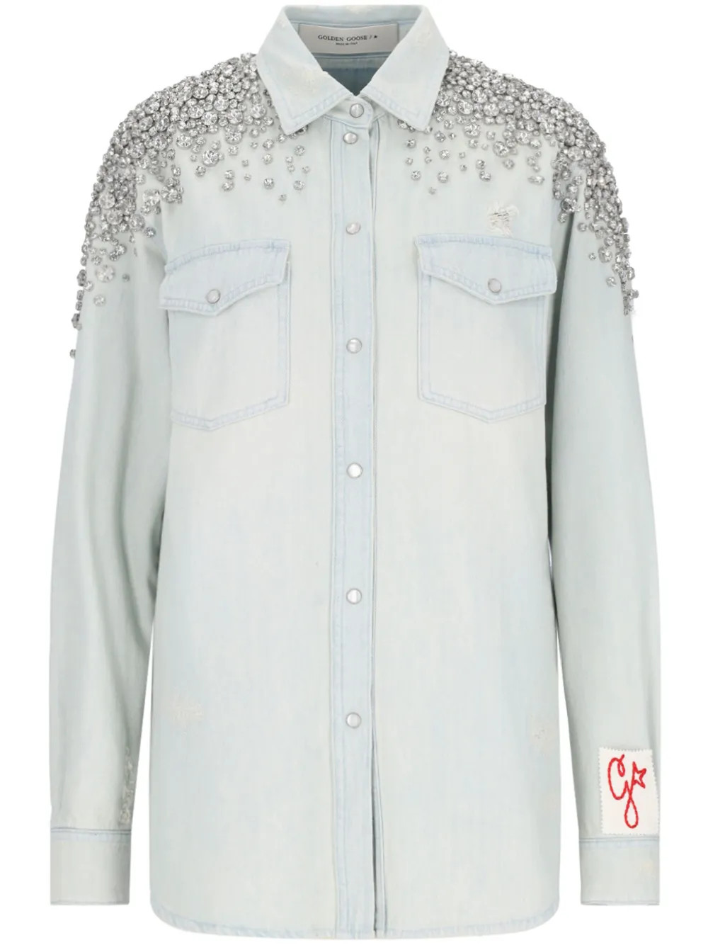 crystal-embellished shirt | Farfetch Global