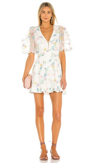 Majorie Mini Dress in Ivory | Revolve Clothing (Global)