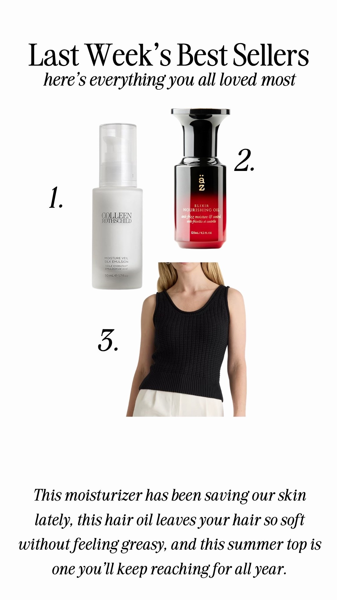 Last weeks bestsellers