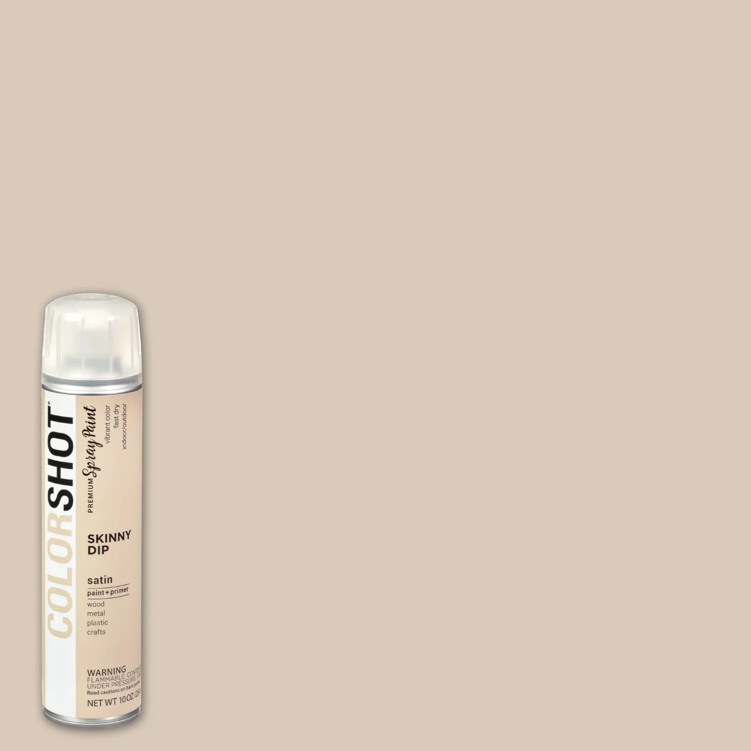 COLORSHOT Premium Satin Skinny Dip Spray Paint - 10 oz. - Tan - Walmart.com | Walmart (US)