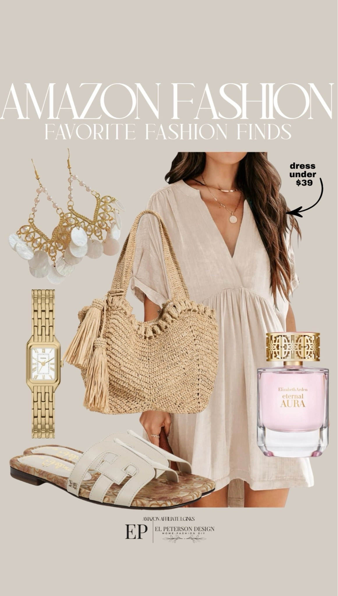 Amazon
Dress
Perfume
Earrings
Watch
Purse
Sandals