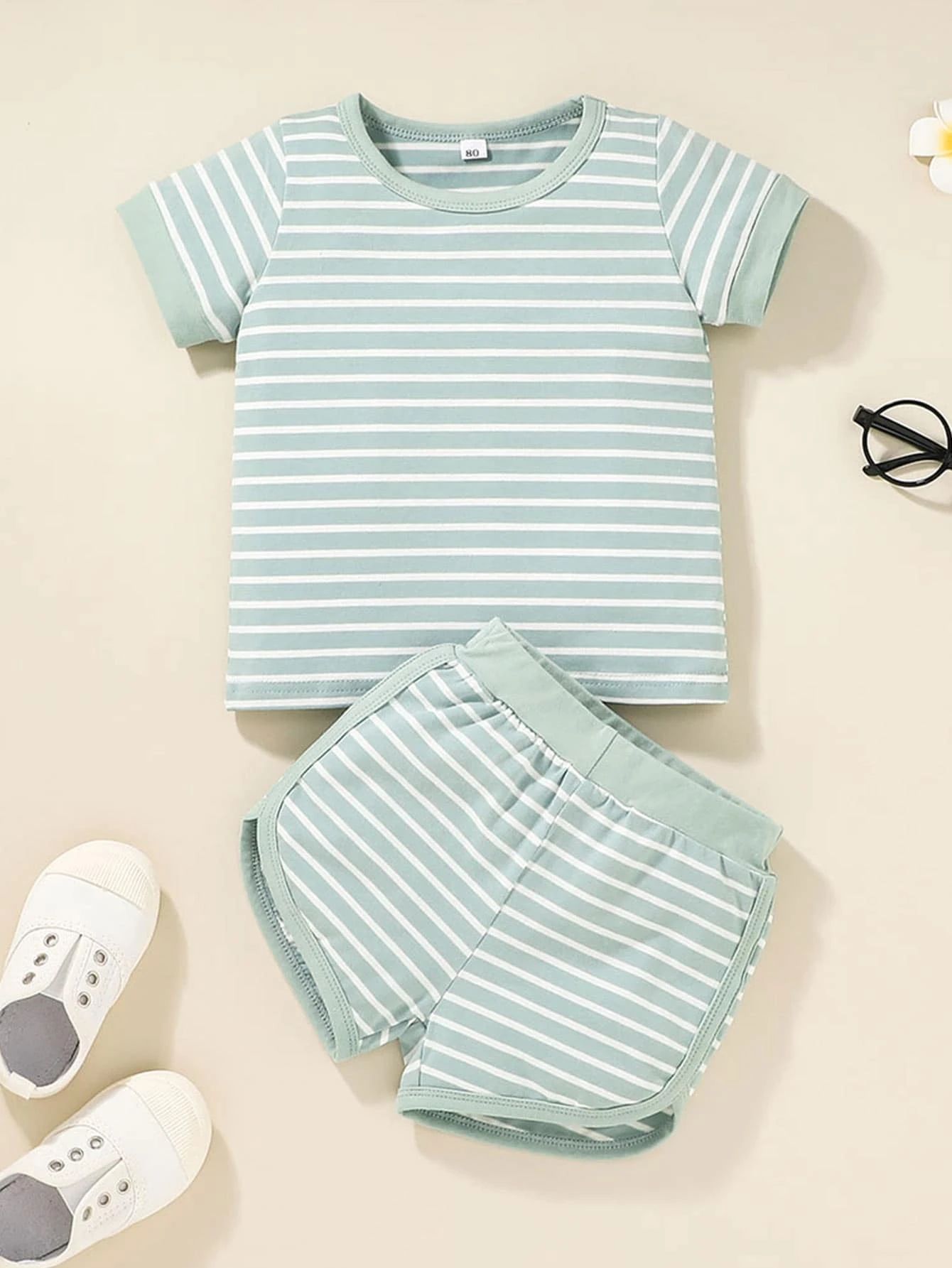 Baby Boy Striped Tee & Shorts | SHEIN