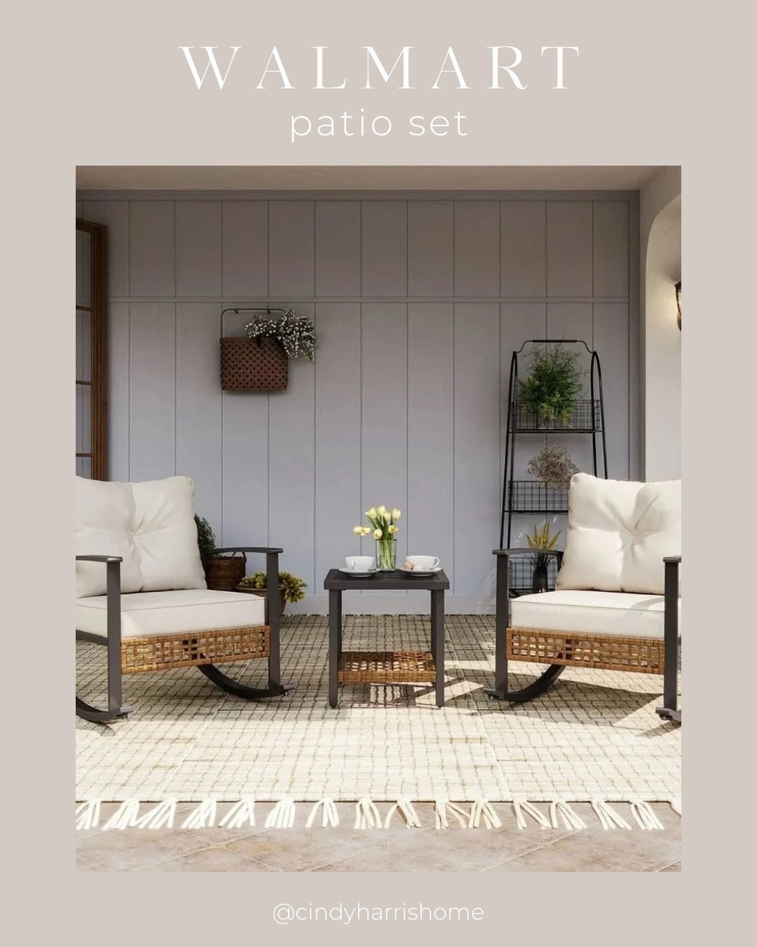 My favorite patio set from Walmart — currently $150 off when you purchase online! Grab it now so you can enjoy it as the weather warms up this spring. 🤩 

#LTKHome #LTKSeasonal