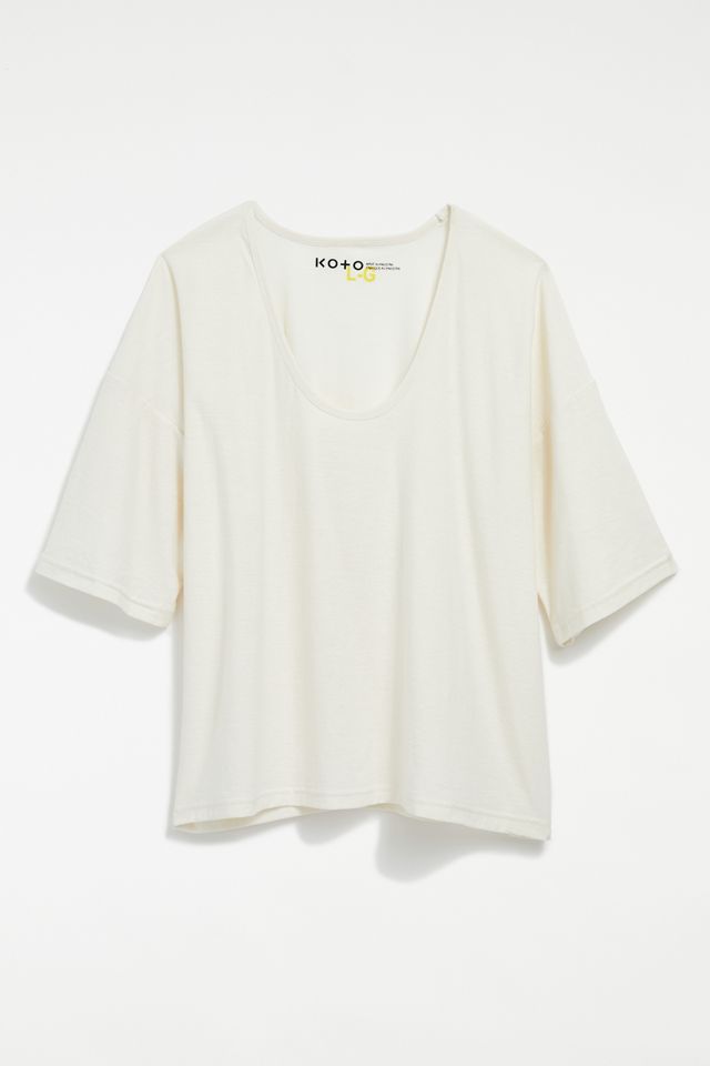 Drapey Wide Neck Tee | Urban Outfitters (US and RoW)