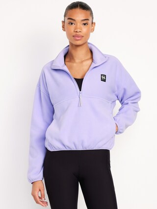 Oversized Performance Microfleece Cropped Half Zip | Old Navy (US)
