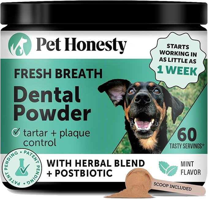 Dog Breath Freshener Dental Powder for Teeth Cleaning Plaque Off, Dental Care for Large Dogs, Tar... | Amazon (US)