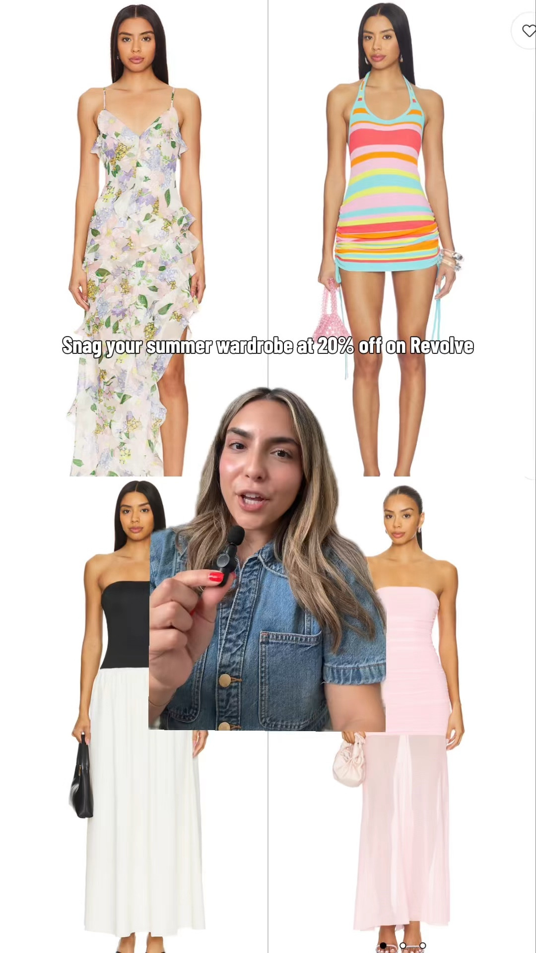 Here are my top picks featured in @Revolve ‘s summer sale! Wether your gearing up for euro summer or attending a wedding and need a dress - there’s something for everyone at 20% off! 🤍

#LTKsummer #LTKdresses #LTKwedding