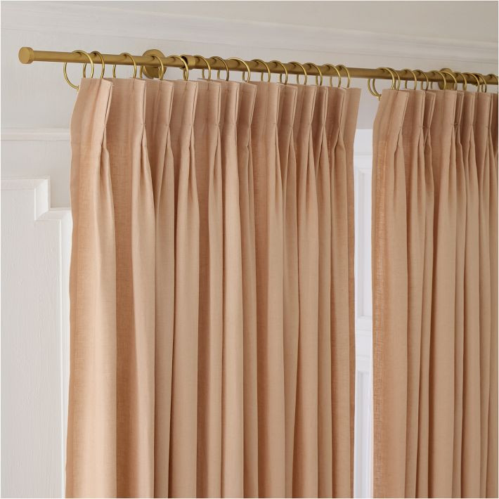 Pleated European Flax Linen Curtain | West Elm (US)