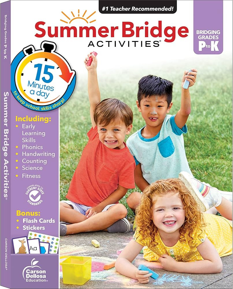 Summer Bridge Activities Preschool to Kindergarten Workbook, Activity Book Ages 4-6 With Math, Ph... | Amazon (US)