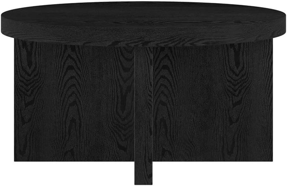 Henn&Hart 33" Black Grain MDF Coffee Table | Amazon (US)