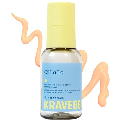 KraveBeauty Oil La La Lightweight Facial Oil for Sensitive Skin, Sebum Balancing Oil Serum with Rosehip Oil, Cicatide Complex and Purple Gromwell Root, No Added Fragrance, 45 mL | Amazon (US)