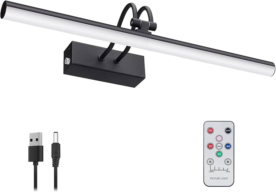 HEAGEERO , Battery Operated Picture Light with Remote Control, Wireless Picture Lights for Wall P... | Amazon (US)