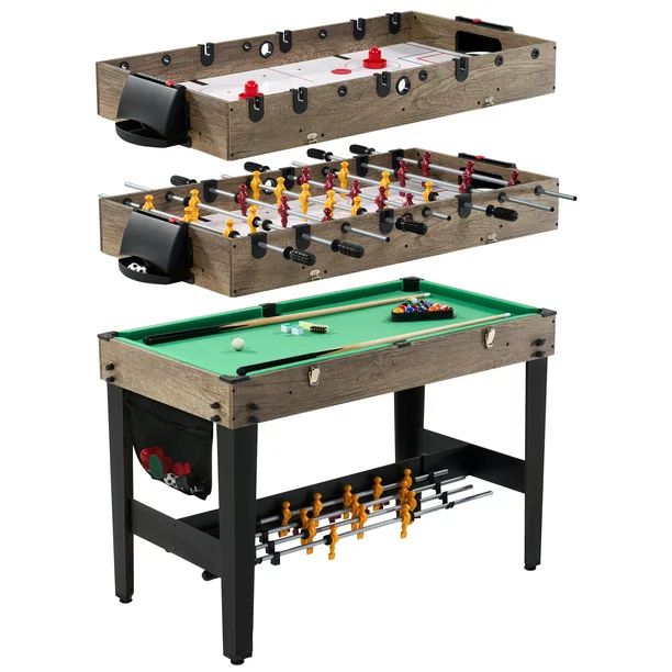 MD Sports 48 Inch 3-in-1 Combo Game Table, Air Powered Hockey, Foosball and Billiards, Green - Wa... | Walmart (US)
