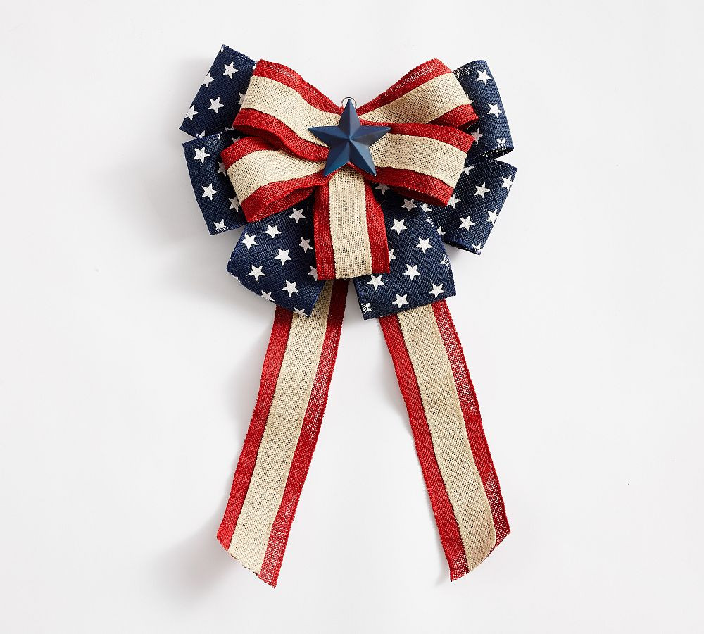 Liberty Outdoor Burlap Bow | Pottery Barn (US)